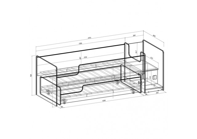 Детская выкатная кровать Легенда К302.41 в Тутаеве